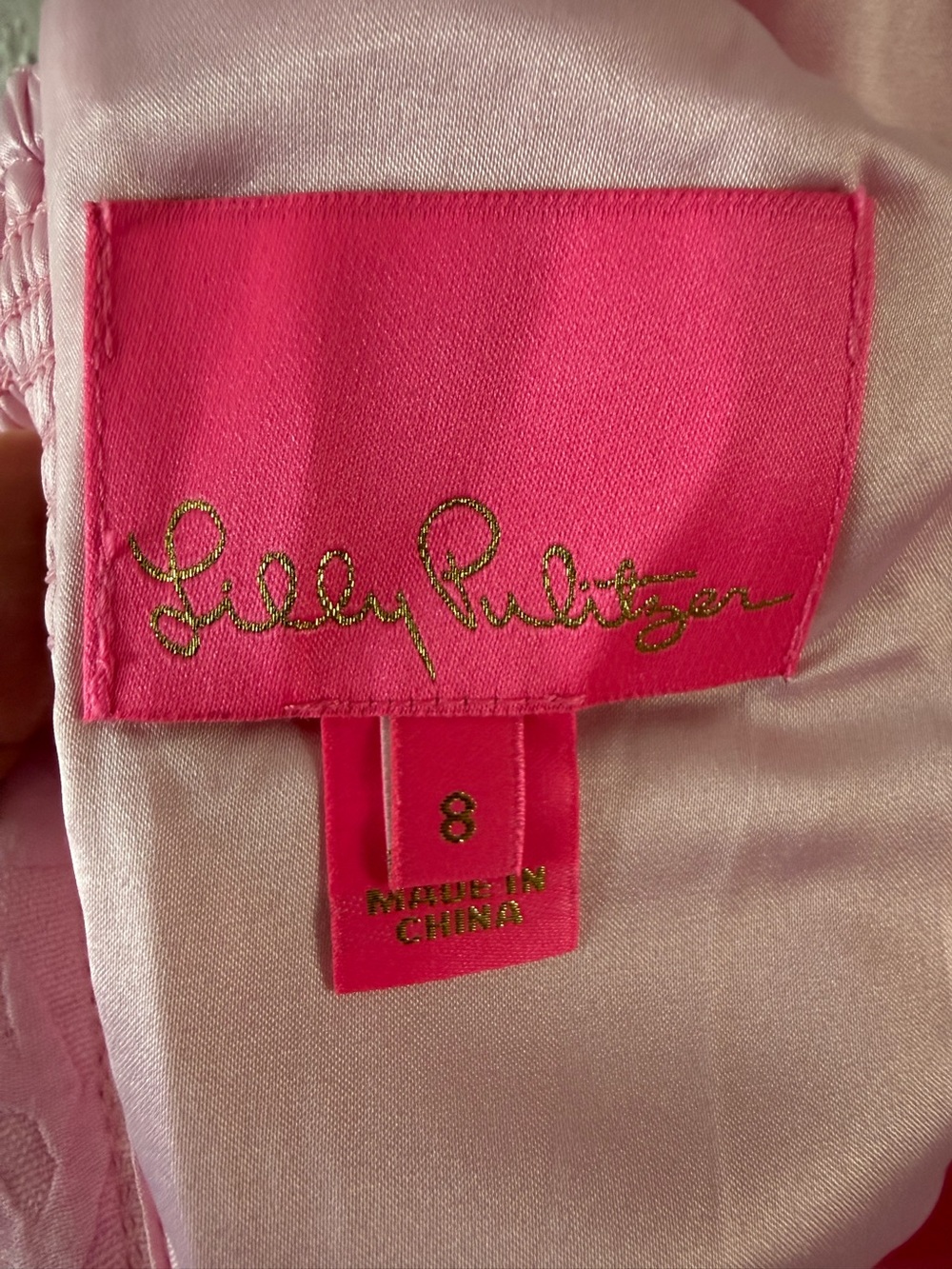 NWOT Lilly Pulitzer Willalynn Stretch Bow Mini Dress Size 8 Conch Shell Pink - Picture 11 of 12